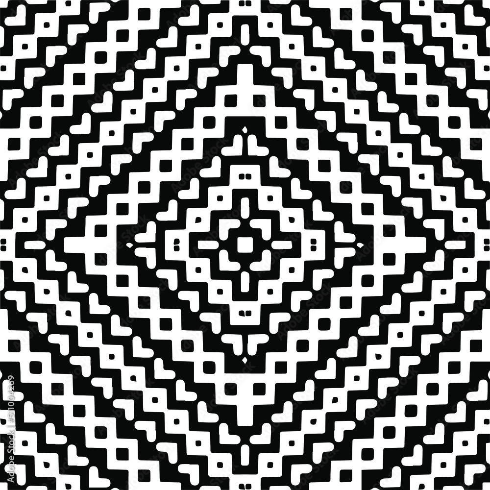 Abstract geometric seamless pattern. Black and white vector background. black mandala. Abstract geometric seamless pattern. Black and white vector background. black mandala.
