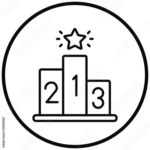 Winner Podium Icon Style