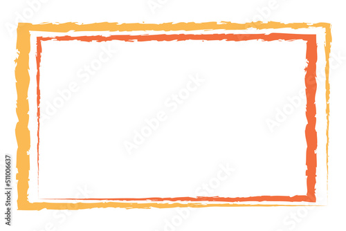 Double wall rectangle frame in two orange color shades.