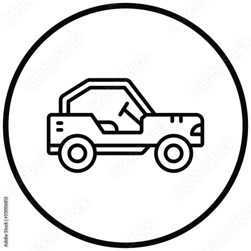 Buggy Car Icon Style