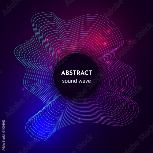 Sound circular wave with light effects