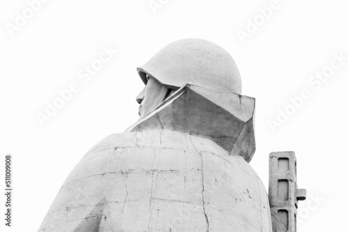 Fragment of Defenders of the Soviet Arctic monument in Murmansk during the Great Patriotic War, Murmansk, Russia