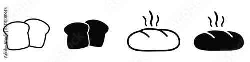 Bread icon vector set. bakery products illustration sign collection. grocery symbol.