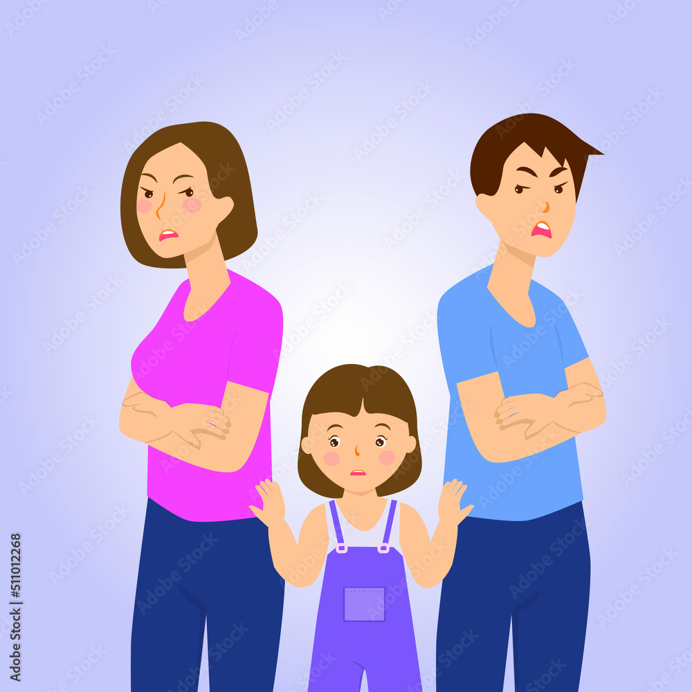 Parents quarrel negatively affect children, family relationship problems. Parents quarrel negatively affect children, family relationship problems.