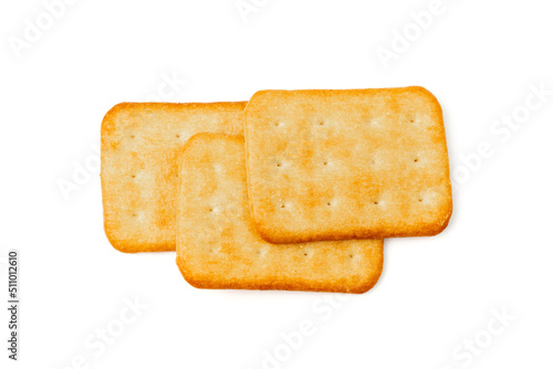 Crackers or biscuits. Cookies isolated
