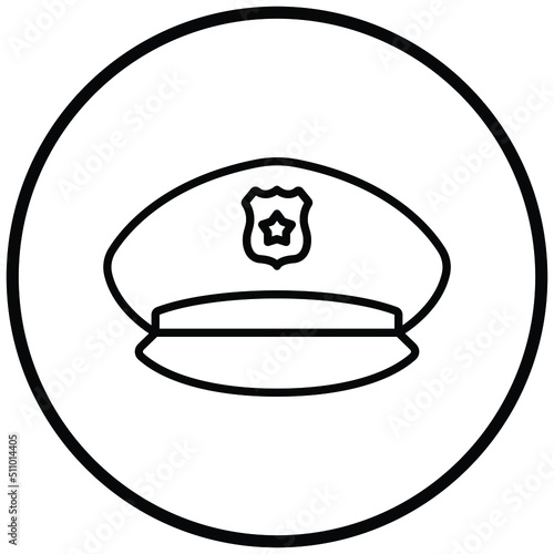 Police Hat Icon Style