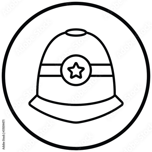 Police Helmet Icon Style