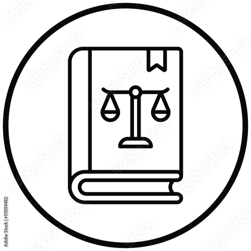 Law Book Icon Style