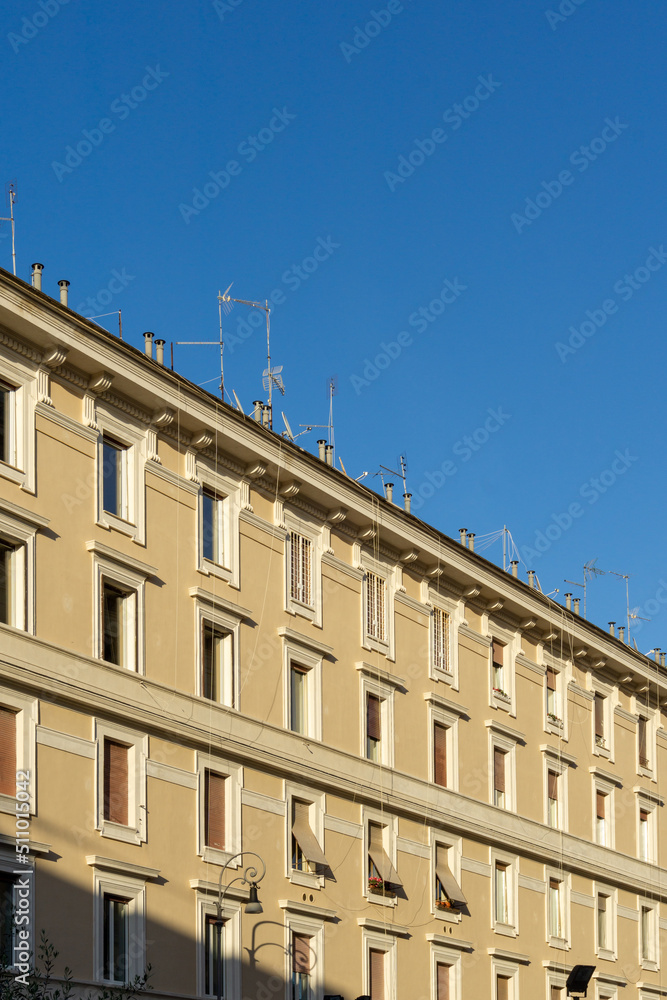 Fototapeta premium Rome facade detail. Architectural Photography.