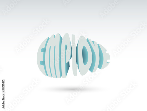 Word forms Employe Word art Isolated