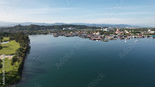 Fototapeta Naklejka Na Ścianę i Meble -  Kota Kinabalu, Sabah Malaysia – June 15, 2022: The Sutera Harbour, Resorts and Marina Bay