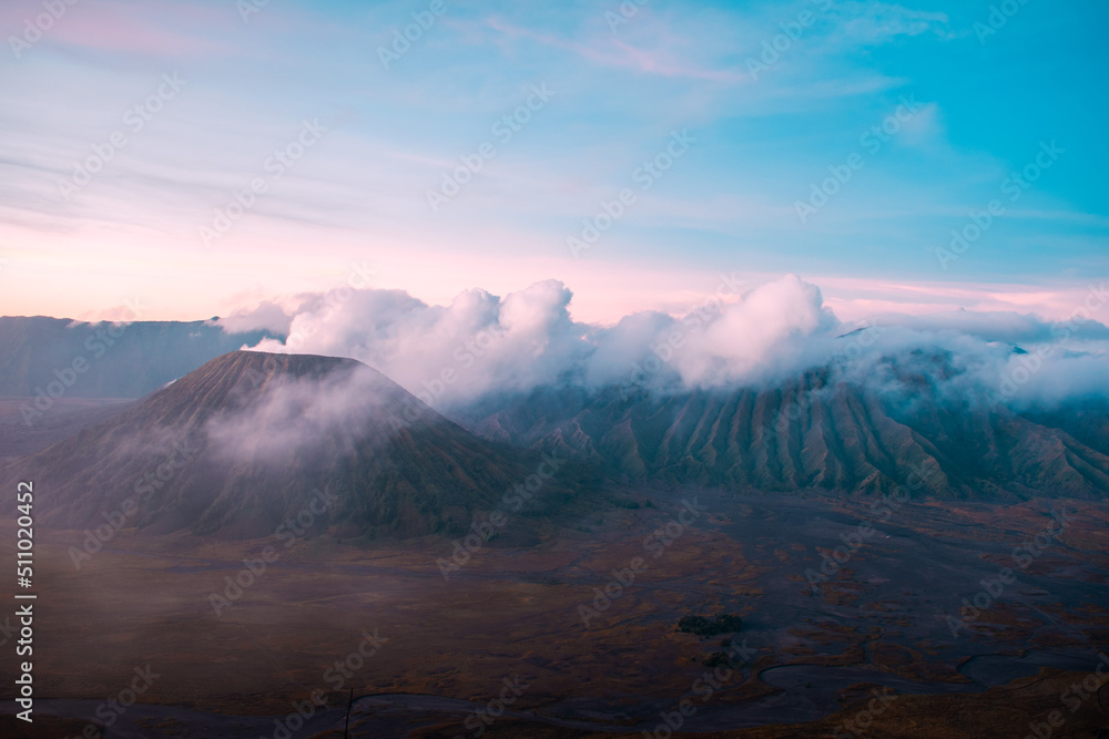 clouds over the mountains