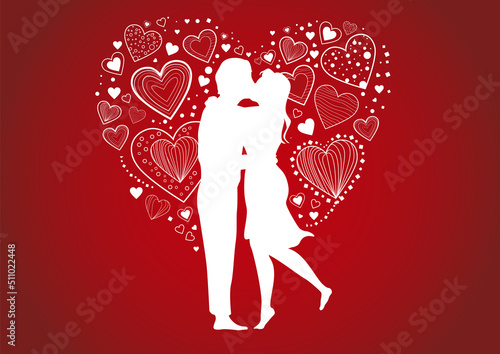 couple valentine kiss