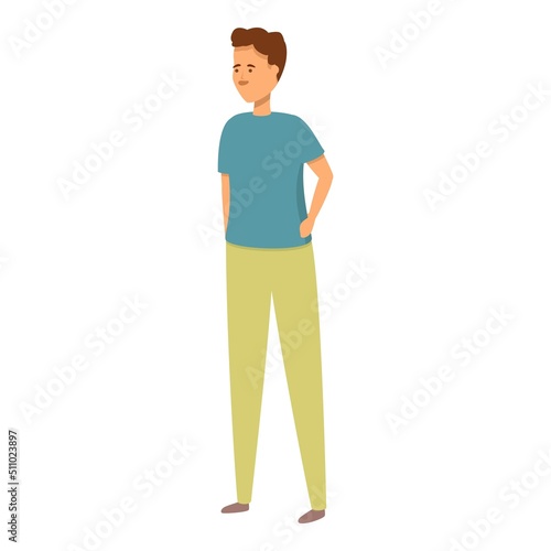 Online speech therapist icon cartoon vector. Child therapy. Speak kid