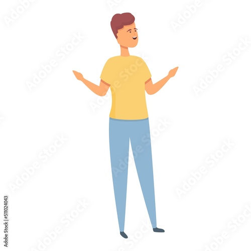 Speech pronunciation icon cartoon vector. Child therapy. Online speak