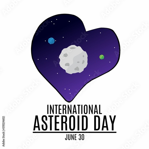 outer space asteroid vector illustration.flat design papercut. suitable for asteroid day