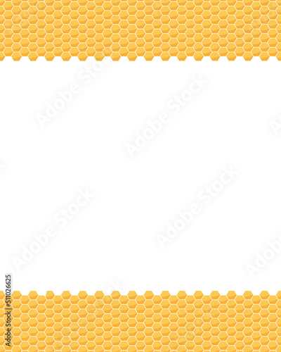 Honeycomb cells texture. Vector honey concept vertical background with space text.	