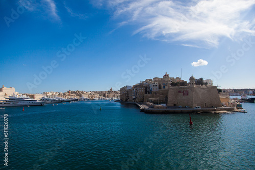 The inner bay of the island in Valletta Malta.