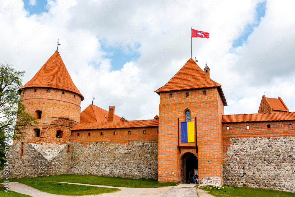 Exterior of Trakai castle, Trakai, Lithuania, Europe