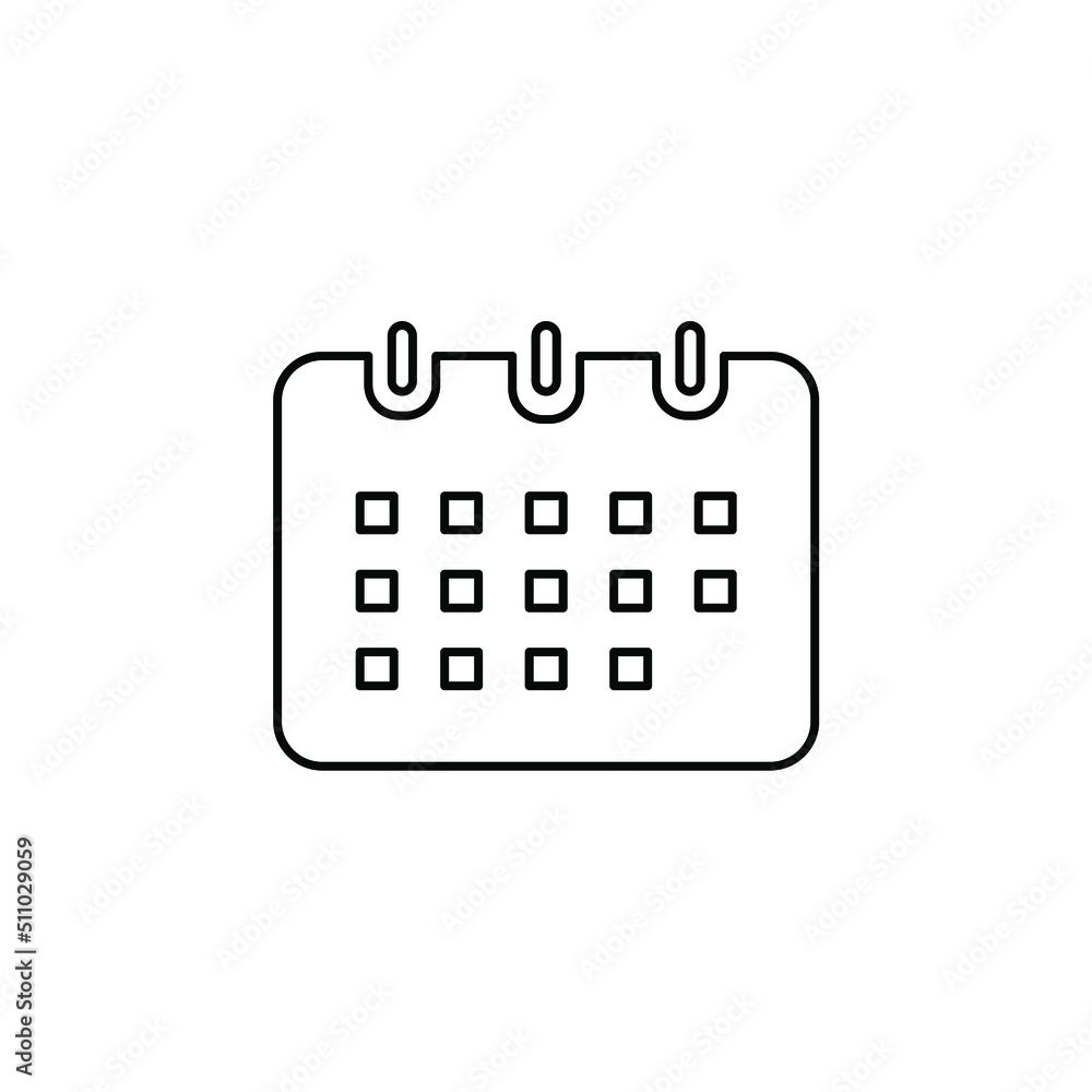 Calendar, Schedule, Date Thin Line Icon Vector Illustration Logo Template. Suitable For Many Purposes. Calendar, Schedule, Date Thin Line Icon Vector Illustration Logo Template. Suitable For Many Purposes.