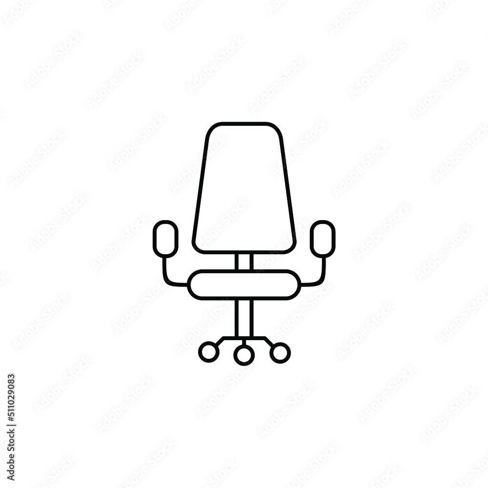 Chair, Seat Thin Line Icon Vector Illustration Logo Template. Suitable For Many Purposes. Chair, Seat Thin Line Icon Vector Illustration Logo Template. Suitable For Many Purposes.