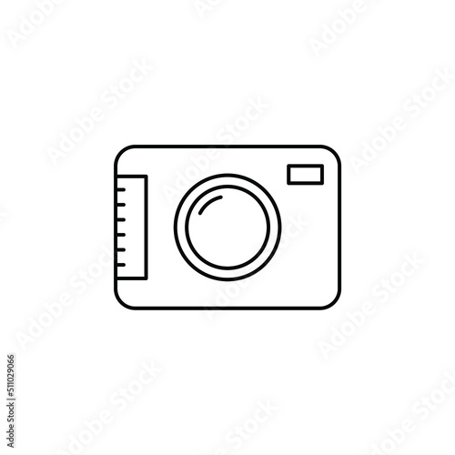 Camera, Photography, Digital, Photo Thin Line Icon Vector Illustration Logo Template. Suitable For Many Purposes.