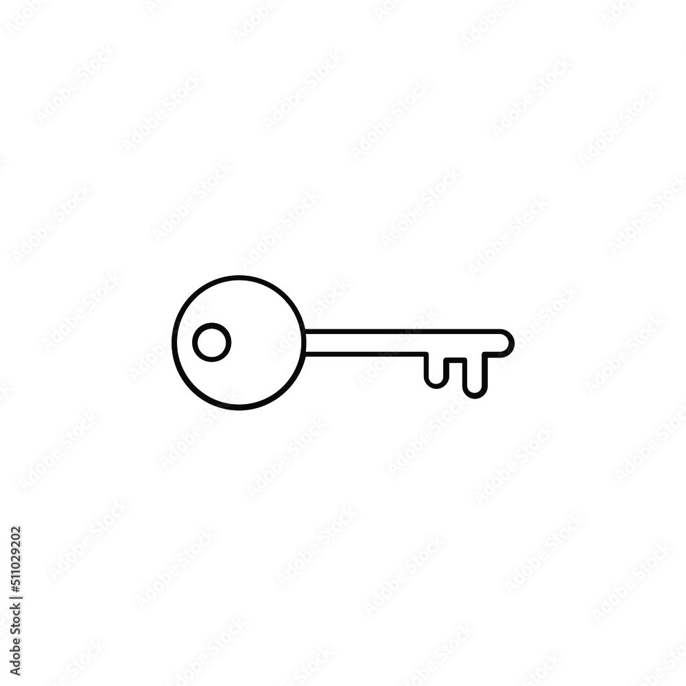 Key Thin Line Icon Vector Illustration Logo Template. Suitable For Many Purposes. Key Thin Line Icon Vector Illustration Logo Template. Suitable For Many Purposes.