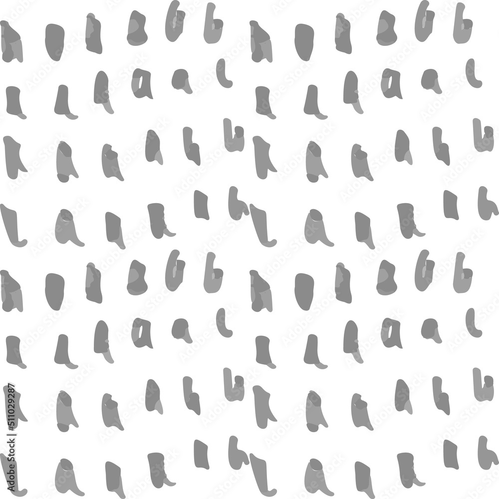 Grayscale monochrome background.Graphite pencil or gray marker simple shapes. Geometric abstract seamless pattern. Minimalistic grid repeat of small elements.