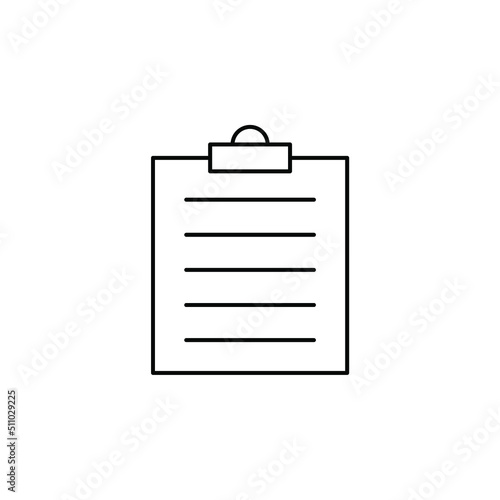Notes, Notepad, Notebook, Memo, Diary, Paper Thin Line Icon Vector Illustration Logo Template. Suitable For Many Purposes. © Lalavida