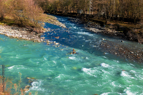 фотографія The confluence of rivers of different colors