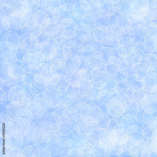 Transparent sequin overlapping with blue background