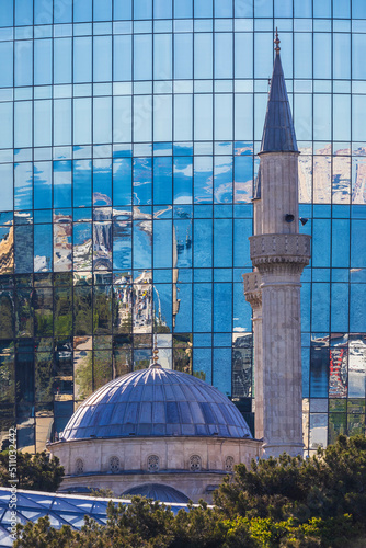 Mosque on the background of...