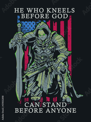 american knight kneel for the fallen