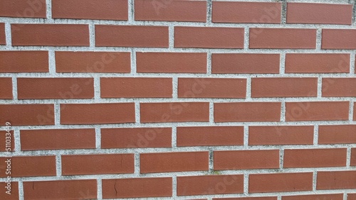 Texture of red brick wall