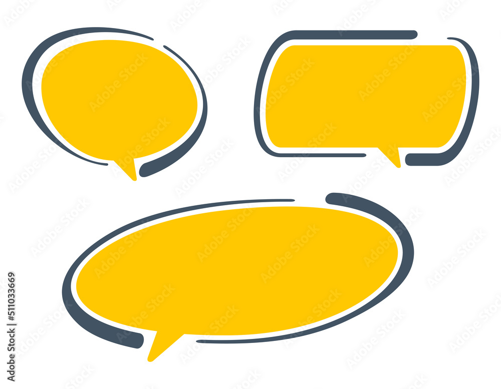 Abstract speech bubbles for quotes or slogans Abstract speech bubbles for quotes or slogans