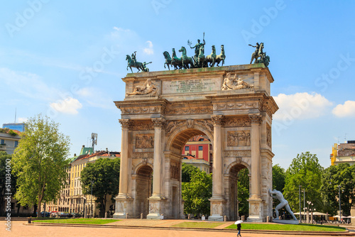 Arch of Peace in Sempione Park, Milan, Lombardy, Italy