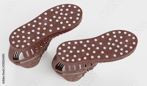 Realistic 3D Render of Caligae Shoes
