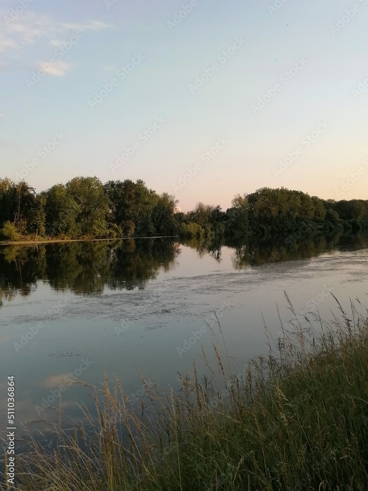 sunrise over the river