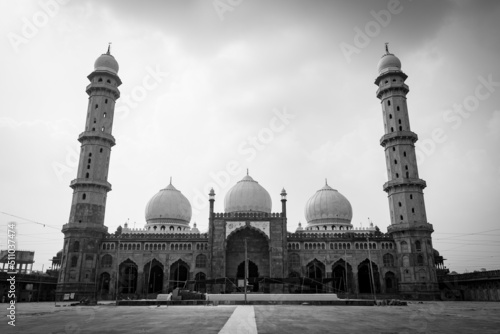 Taj Ul Masajid, Bhopal, Madhya Pradesh, India. Black And White.