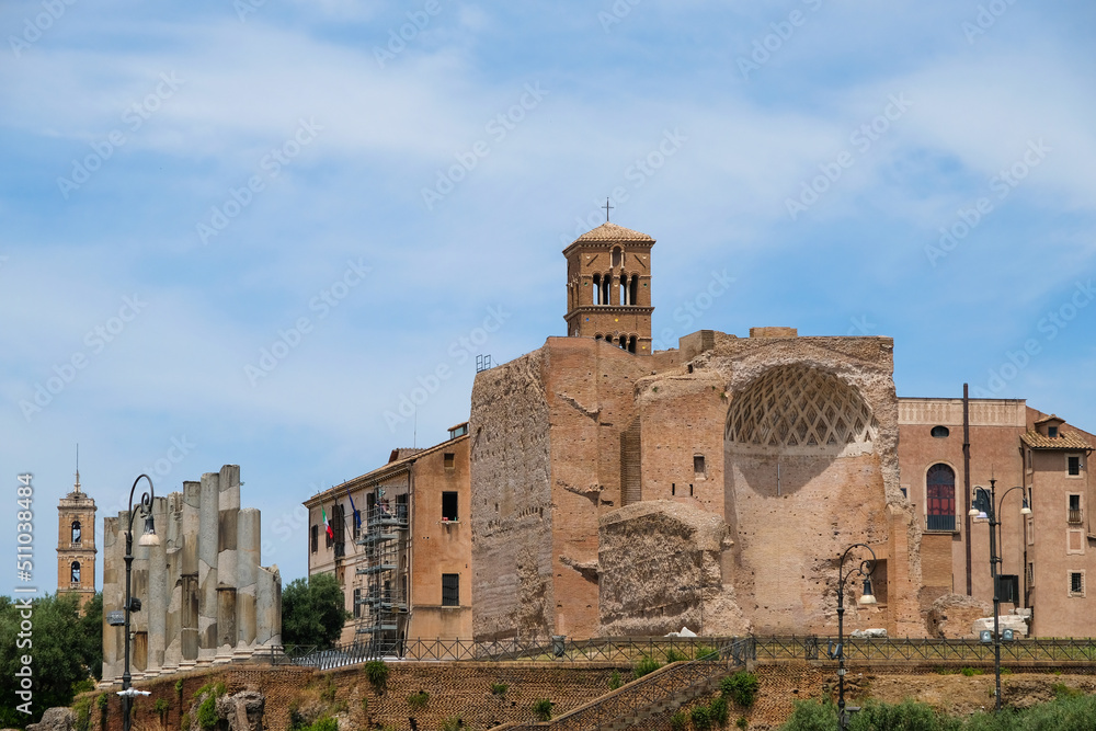 Temple of Venus and Rome in Rome, Italy. Temple of Venus and Rome in Rome, Italy.