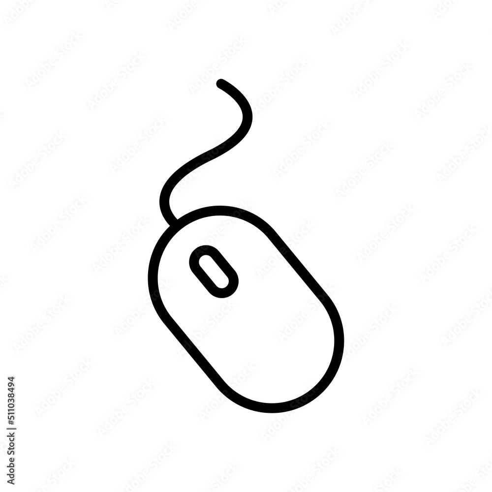 Mouse Computer Icon Sign Vector Isolated on White Artboard Mouse Computer Icon Sign Vector Isolated on White Artboard