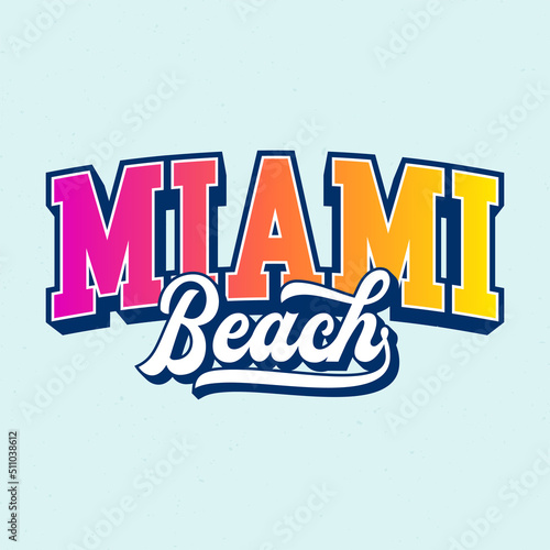 Miami Beach - Design For Tee Printing