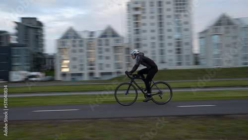 Radfahrer in Reykjavik