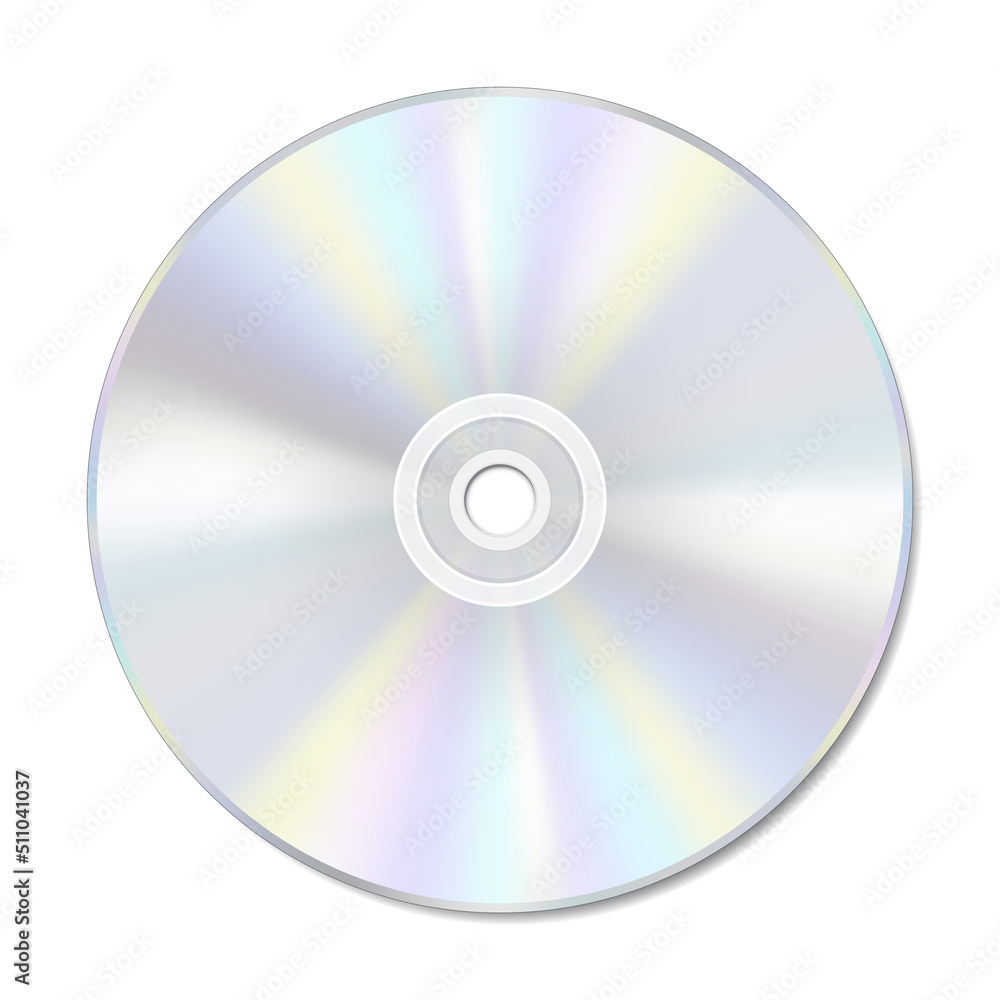 Blank compact or laser disc on white with space for text. EPS10 vector format. Blank compact or laser disc on white with space for text. EPS10 vector format.