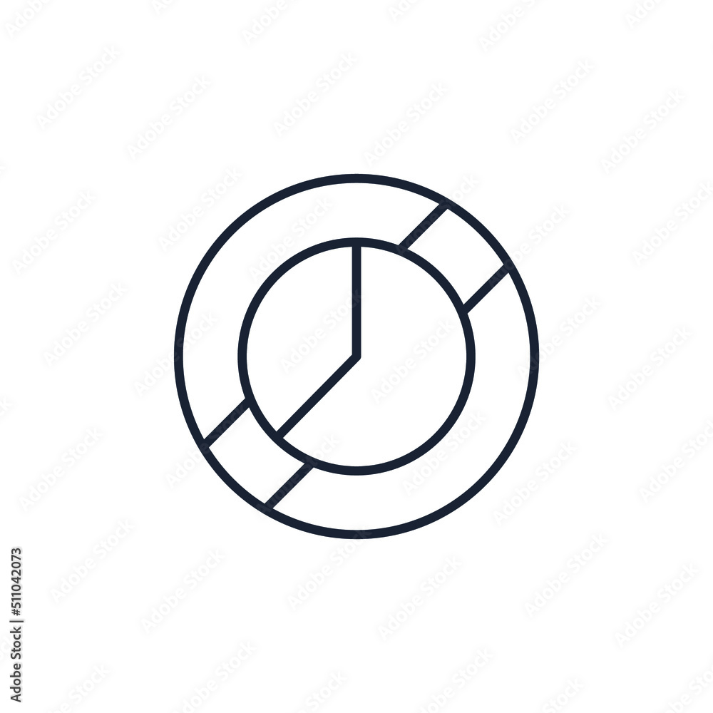 Pie chart icons symbol vector elements for infographic web Pie chart icons symbol vector elements for infographic web