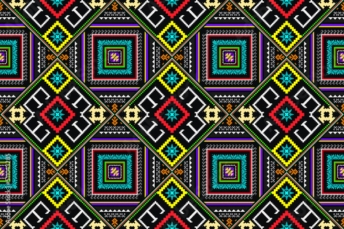 Canvas Print Seamless Textures with ethnic patterns