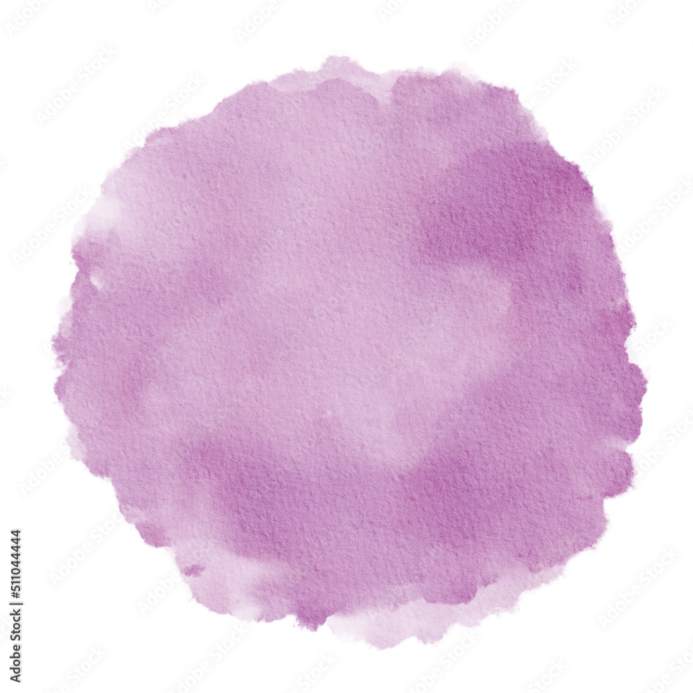 Pastel Light Purple Watercolor Paint Stain Background Circle