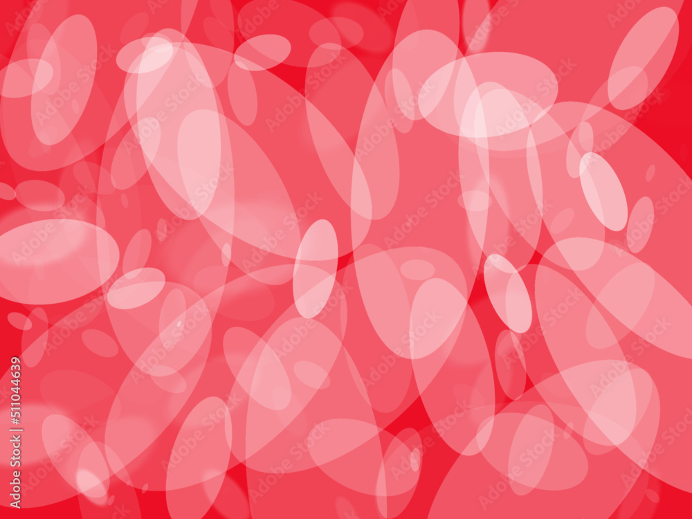 Abstract seamless pattern with hand drawn white oval on red  background