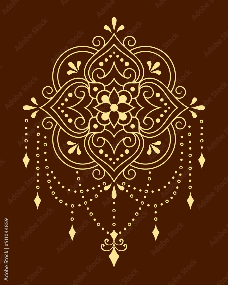 Circular pattern in form of mandala with flower for Henna, Mehndi, tattoo, decoration. Decorative ornament in ethnic oriental style. Outline doodle hand draw vector illustration. Circular pattern in form of mandala with flower for Henna, Mehndi, tattoo, decoration. Decorative ornament in ethnic oriental style. Outline doodle hand draw vector illustration.