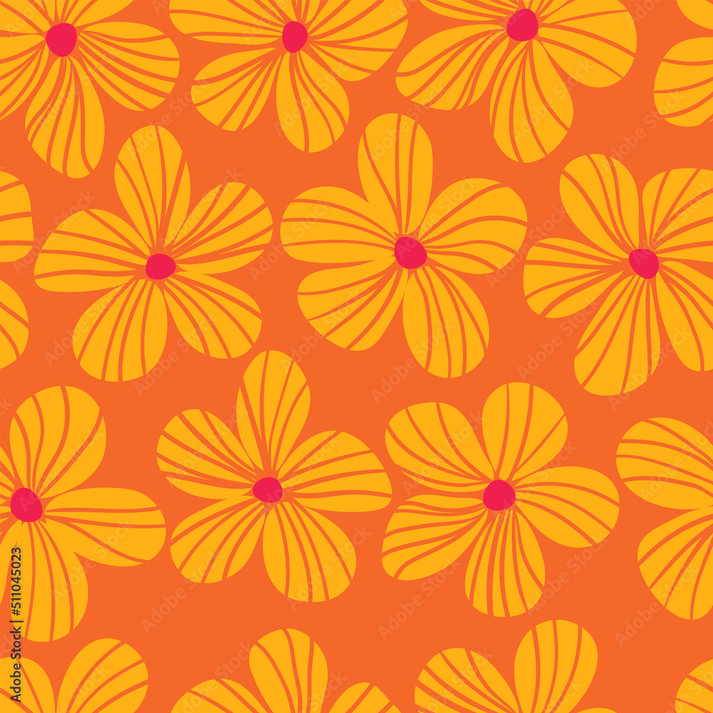 Simple floral background. Minimalist botanical seamless pattern. Stylized nature shapes. Scandinavian design. Fashion vector print with cartoon flowers Simple floral background. Minimalist botanical seamless pattern. Stylized nature shapes. Scandinavian design. Fashion vector print with cartoon flowers